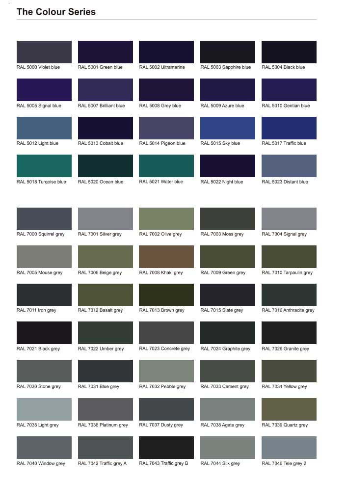 Motors are available in a wide range of colours